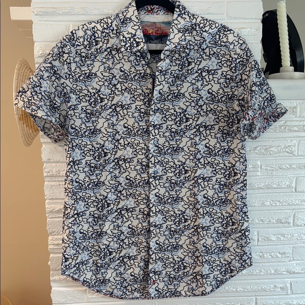 Robert Graham Blue Casual Button Down Shirt